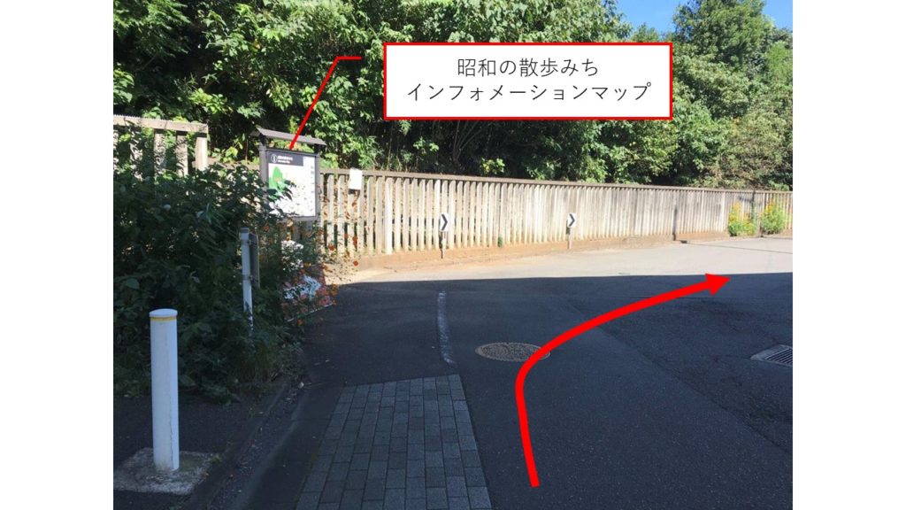 昭和の散歩みちインフォメーションマップ手前